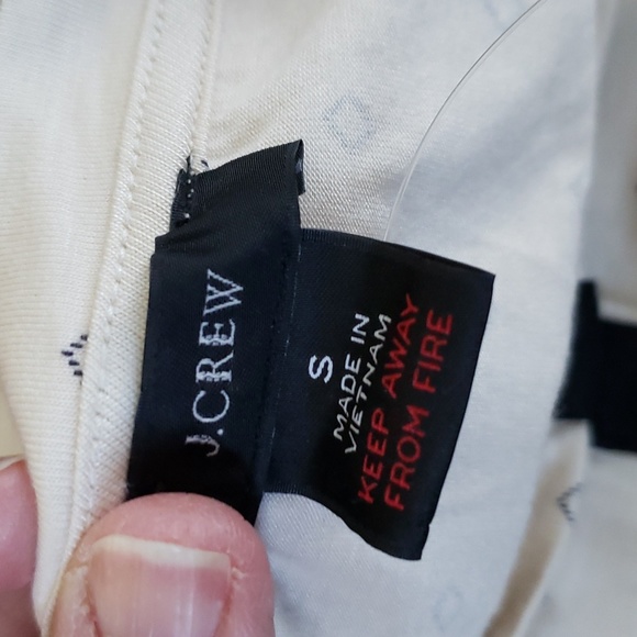 J. Crew PJ Henley top.  Ivory & black. NWOT.   Size Small. - Picture 4 of 6